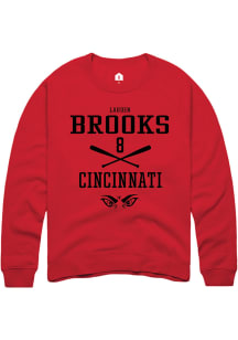 Lauden Brooks  Rally Cincinnati Bearcats Mens Red NIL Sport Icon Long Sleeve Crew Sweatshirt