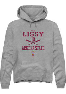Kayla Lissy  Rally Arizona State Sun Devils Mens Graphite NIL Sport Icon Long Sleeve Hoodie
