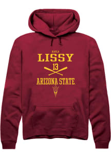 Kayla Lissy  Rally Arizona State Sun Devils Mens Maroon NIL Sport Icon Long Sleeve Hoodie