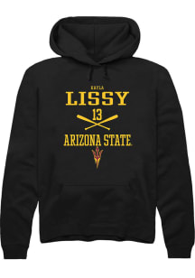 Kayla Lissy  Rally Arizona State Sun Devils Mens Black NIL Sport Icon Long Sleeve Hoodie