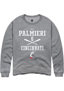 Max Palmieri  Rally Cincinnati Bearcats Mens Grey NIL Sport Icon Long Sleeve Crew Sweatshirt