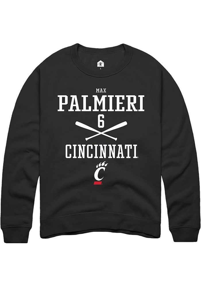 Max Palmieri Rally Cincinnati Bearcats Mens NIL Sport Icon Long Sleeve Crew Sweatshirt