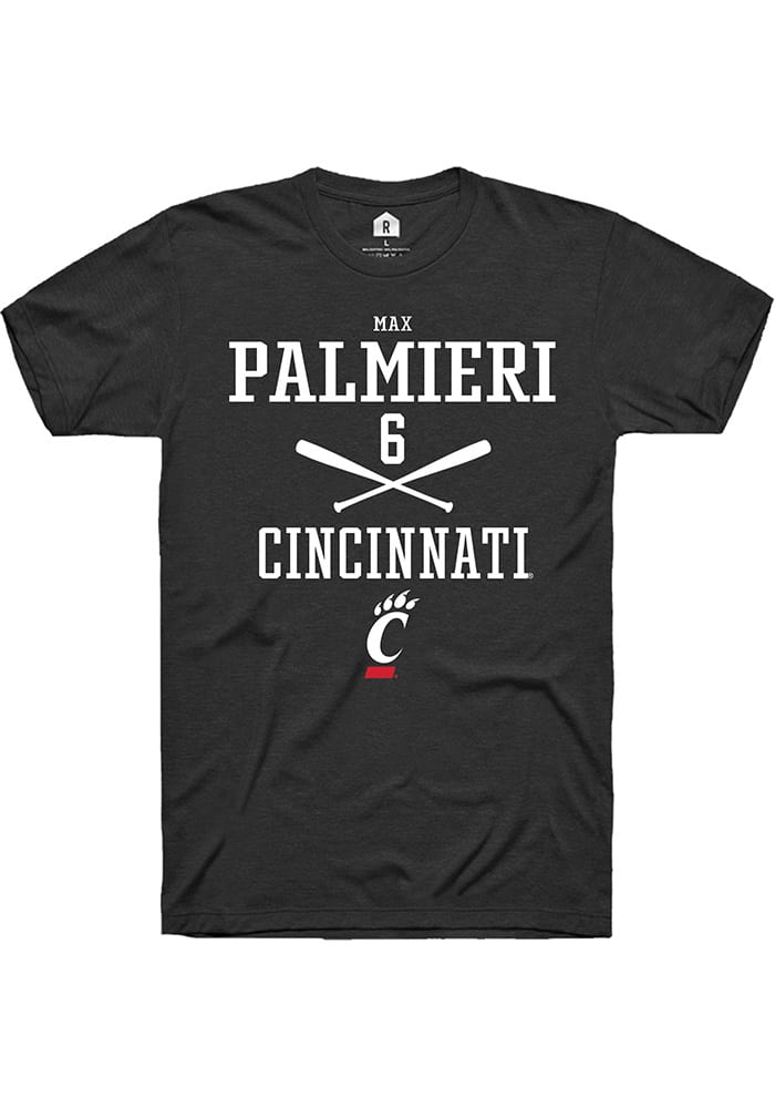 Max Palmieri Cincinnati Bearcats Black Rally NIL Sport Icon Short Sleeve T Shirt