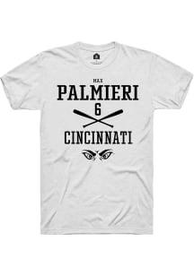 Max Palmieri  Cincinnati Bearcats White Rally NIL Sport Icon Short Sleeve T Shirt