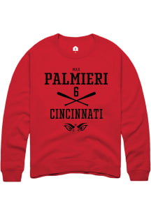 Max Palmieri  Rally Cincinnati Bearcats Mens Red NIL Sport Icon Long Sleeve Crew Sweatshirt