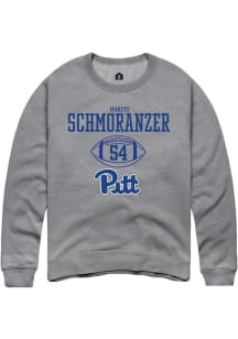 Moritz Schmoranzer  Rally Pitt Panthers Mens Grey NIL Sport Icon Long Sleeve Crew Sweatshirt