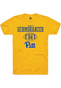 Moritz Schmoranzer  Pitt Panthers Gold Rally NIL Sport Icon Short Sleeve T Shirt
