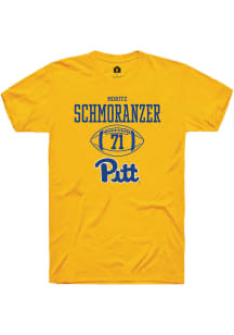 Moritz Schmoranzer  Pitt Panthers Gold Rally NIL Sport Icon Short Sleeve T Shirt