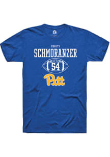 Moritz Schmoranzer  Pitt Panthers Blue Rally NIL Sport Icon Short Sleeve T Shirt