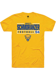 Moritz Schmoranzer  Pitt Panthers Gold Rally NIL Stacked Box Short Sleeve T Shirt