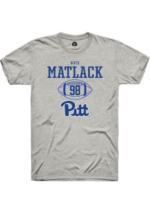 Nate Matlack  Pitt Panthers Ash Rally NIL Sport Icon Short Sleeve T Shirt