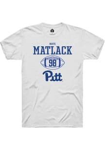 Nate Matlack  Pitt Panthers White Rally NIL Sport Icon Short Sleeve T Shirt