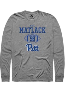 Nate Matlack  Pitt Panthers Graphite Rally NIL Sport Icon Long Sleeve T Shirt