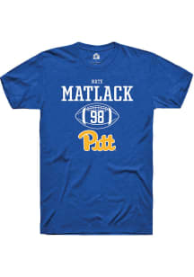 Nate Matlack  Pitt Panthers Blue Rally NIL Sport Icon Short Sleeve T Shirt