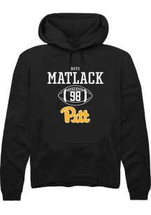 Nate Matlack  Rally Pitt Panthers Mens Black NIL Sport Icon Long Sleeve Hoodie