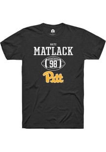 Nate Matlack  Pitt Panthers Black Rally NIL Sport Icon Short Sleeve T Shirt