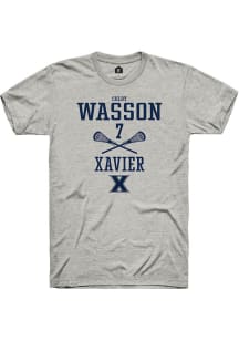 Colby Wasson  Xavier Musketeers Ash Rally NIL Sport Icon Short Sleeve T Shirt
