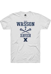 Colby Wasson  Xavier Musketeers White Rally NIL Sport Icon Short Sleeve T Shirt