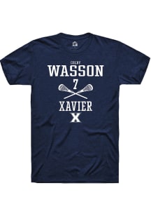Colby Wasson  Xavier Musketeers Navy Blue Rally NIL Sport Icon Short Sleeve T Shirt