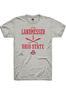 lottie landmesser  Ohio State Buckeyes Ash Rally NIL Sport Icon Short Sleeve T Shirt