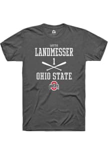 lottie landmesser  Ohio State Buckeyes Dark Grey Rally NIL Sport Icon Short Sleeve T Shirt