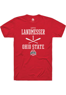 lottie landmesser  Ohio State Buckeyes Red Rally NIL Sport Icon Short Sleeve T Shirt