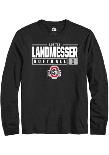 lottie landmesser  Ohio State Buckeyes Black Rally NIL Stacked Box Long Sleeve T Shirt