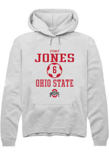 Sydney Jones  Rally Ohio State Buckeyes Mens White NIL Sport Icon Long Sleeve Hoodie