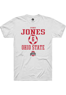 Sydney Jones  Ohio State Buckeyes White Rally NIL Sport Icon Short Sleeve T Shirt