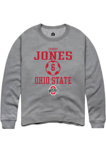 Sydney Jones  Rally Ohio State Buckeyes Mens Graphite NIL Sport Icon Long Sleeve Crew Sweatshirt