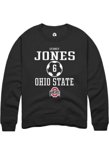 Sydney Jones  Rally Ohio State Buckeyes Mens Black NIL Sport Icon Long Sleeve Crew Sweatshirt