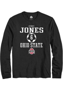 Sydney Jones  Ohio State Buckeyes Black Rally NIL Sport Icon Long Sleeve T Shirt