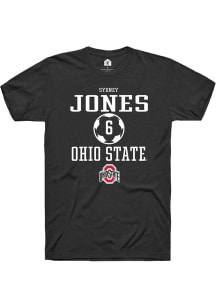 Sydney Jones  Ohio State Buckeyes Black Rally NIL Sport Icon Short Sleeve T Shirt