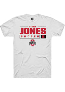 Sydney Jones  Ohio State Buckeyes White Rally NIL Stacked Box Short Sleeve T Shirt