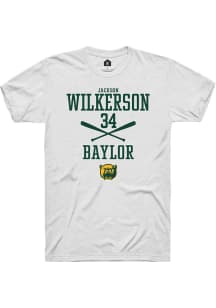 Jackson Wilkerson  Baylor Bears White Rally NIL Sport Icon Short Sleeve T Shirt