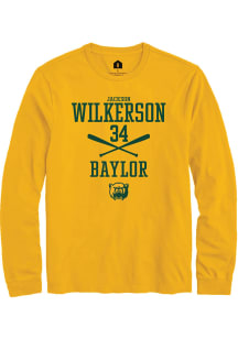 Jackson Wilkerson  Baylor Bears Gold Rally NIL Sport Icon Long Sleeve T Shirt