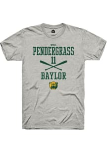 Will Pendergrass  Baylor Bears Ash Rally NIL Sport Icon Short Sleeve T Shirt