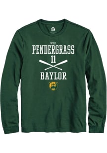 Will Pendergrass  Baylor Bears Green Rally NIL Sport Icon Long Sleeve T Shirt