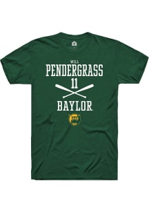 Will Pendergrass  Baylor Bears Green Rally NIL Sport Icon Short Sleeve T Shirt
