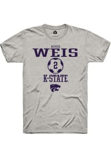 Acacia Weis  K-State Wildcats Ash Rally NIL Sport Icon Short Sleeve T Shirt