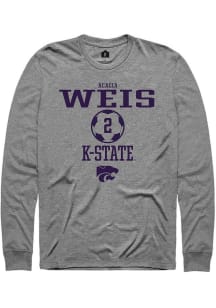 Acacia Weis  K-State Wildcats Graphite Rally NIL Sport Icon Long Sleeve T Shirt