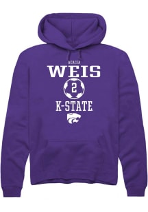 Acacia Weis  Rally K-State Wildcats Mens Purple NIL Sport Icon Long Sleeve Hoodie