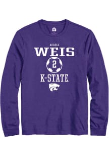 Acacia Weis  K-State Wildcats Purple Rally NIL Sport Icon Long Sleeve T Shirt
