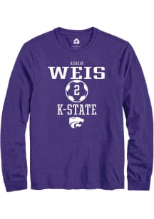 Acacia Weis Rally Mens Purple K-State Wildcats NIL Sport Icon Tee