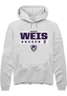 Acacia Weis  Rally K-State Wildcats Mens White NIL Stacked Box Long Sleeve Hoodie