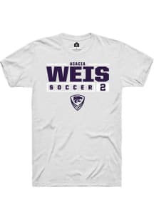 Acacia Weis White K-State Wildcats NIL Stacked Box Short Sleeve T Shirt