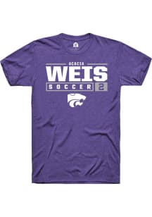 Acacia Weis  K-State Wildcats Purple Rally NIL Stacked Box Short Sleeve T Shirt