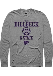 Chloe Dillbeck  K-State Wildcats Graphite Rally NIL Sport Icon Long Sleeve T Shirt