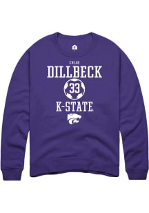 Chloe Dillbeck  Rally K-State Wildcats Mens Purple NIL Sport Icon Long Sleeve Crew Sweatshirt