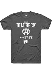 Chloe Dillbeck  K-State Wildcats Dark Grey Rally NIL Sport Icon Short Sleeve T Shirt